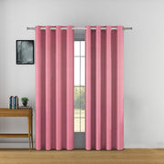 Blush Shine - 110GSM 60% Blackout Light Pink Solid Plain Polyester-Plain Weave Curtain