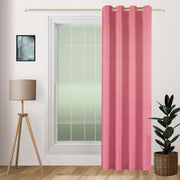 Blush Shine - 110GSM 60% Blackout Light Pink Solid Plain Polyester-Plain Weave Curtain