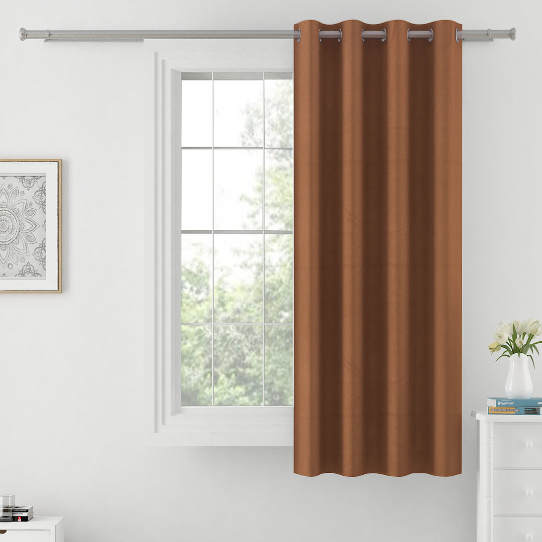 Rich Elegance - 250GSM 100% Blackout Chocolate Brown Shrinkage Free Polyester Plain Weave Curtain Curtain