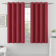 Crimson Shine - 110GSM 60% Blackout Maroon Solid Plain Polyester-Plain Weave Curtain