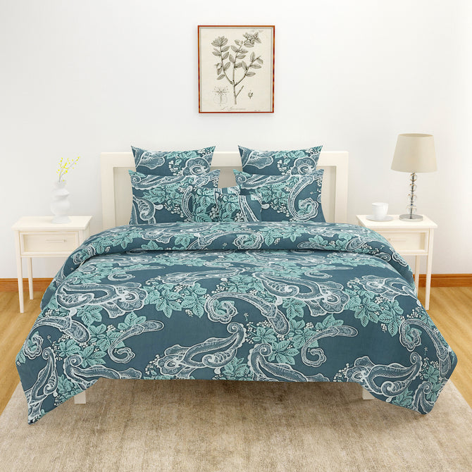 Paisley Paradise - Elegant 200TC Blended Cotton Ethnic  Bedsheet Set