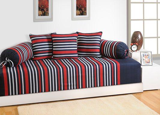 nautical stripe bedsheet, classic cotton bed linen, navy red white stripes, maritime bedroom decor, 200TC cotton sheets, bold striped bedding, crisp bed decor, versatile stripe pattern, breathable cotton bedspread, durable striped bedsheet, stylish bedroom design, clean linear aesthetic