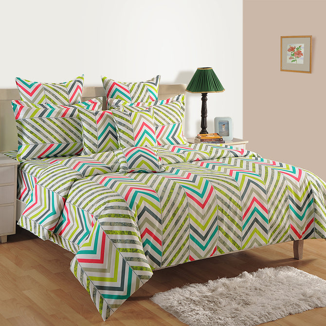 Technicolour Dream  - 144TC Roto Cotton Bedsheet Set