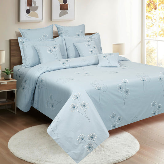 :
Pastel blue bedding, dandelion design sheets, 250 thread count cotton satin, luxury bedroom set, hypoallergenic fabric, comfortable sleep solution, serene bed linens, peaceful duvet cover, high-quality satin, calming bedroom atmosphere, nature-themed bedding.