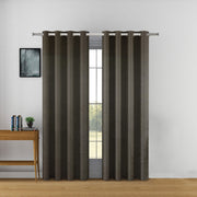 Chocolate Luxe - 110GSM 60% Blackout Brown Solid Polyester Curtain Curtain