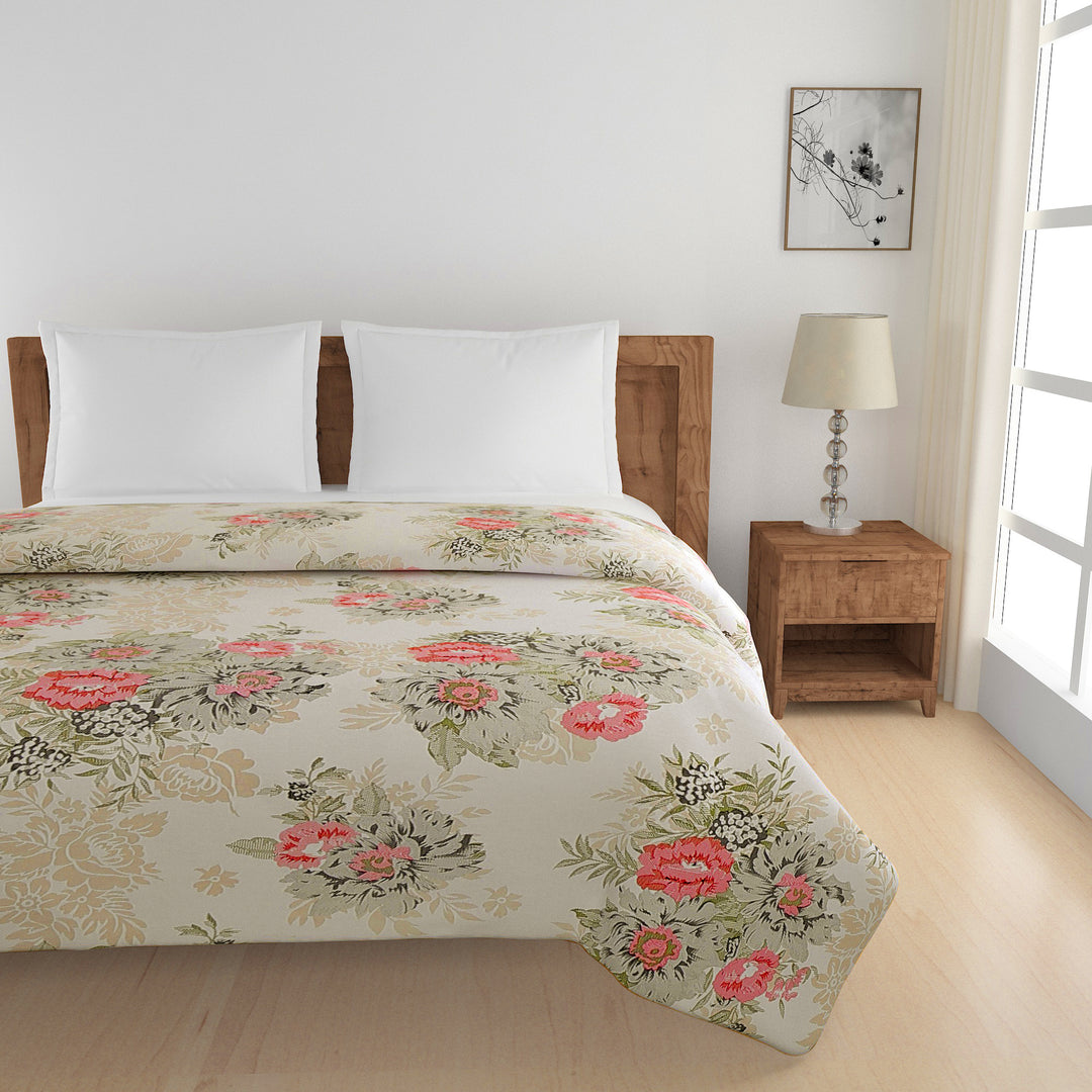 
"floral bedding set, cotton satin sheets, pink beige bedroom, luxury bed linen, garden-inspired duvet cover, premium satin bedding, peaceful sleep sanctuary, elegant floral pattern, soft color palette, chic home textiles, serene bedroom design, blossoming bedspread, high thread count comfort, classic bedroom elegance, stylish floral comforter"