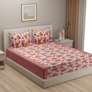 160TC bedding, 100% cotton comfort, vibrant floral print, red floral bedding, yellow accent decor, white cotton sheets, bold bedroom colors, fresh floral design, romantic bedspread, cozy and soft sheets, durable fabric, home decor textiles, bedroom style accents, lively bedroom pattern, cheerful home linen, luxury sleep experience, quality bed linens, statement bedding, botanical bedroom theme, lush floral aesthetic, stylish bed makeover
