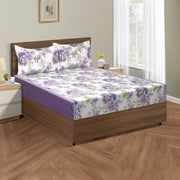 Whispering Lilacs bedding, 160TC purple garden bedspread, floral mix n match sheets, 100% cotton floral bedding, purple white green bedroom, violet grape comforter, luxurious cotton duvet, hypoallergenic floral linen, spring bloom bed set, vibrant bedroom decor, botanical print bedding, serene garden theme, elegant floral patterns, cozy bedroom textiles, high-quality cotton fabric, comfortable and breathable, botanical bedroom aesthetics, lilac-inspired bedding collection, nature-themed sleep sanctuary