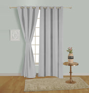 Steel Shade Curtain, Solid Plain Curtain, Dark Grey Curtain, 110GSM Polyester Curtain, 60% Blackout Curtain, Modern Home Decor, Durable Curtains, Easy Installation Curtain, Swayam Curtains