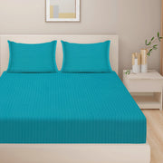 Aqua Turquoise Classic-Self Sanctuary 300TC Pure Cotton Bedsheet Set