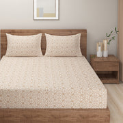 Moroccan Holiday 210TC Beige Mirage Bedsheet Set