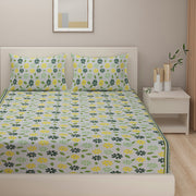 Daisy Field Whispers 160TC Pure Cotton  - Spring’s Embrace Bedsheet Set