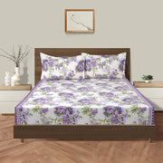 Whispering Lilacs bedding, 160TC purple garden bedspread, floral mix n match sheets, 100% cotton floral bedding, purple white green bedroom, violet grape comforter, luxurious cotton duvet, hypoallergenic floral linen, spring bloom bed set, vibrant bedroom decor, botanical print bedding, serene garden theme, elegant floral patterns, cozy bedroom textiles, high-quality cotton fabric, comfortable and breathable, botanical bedroom aesthetics, lilac-inspired bedding collection, nature-themed sleep sanctuary