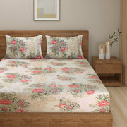 
"floral bedding set, cotton satin sheets, pink beige bedroom, luxury bed linen, garden-inspired duvet cover, premium satin bedding, peaceful sleep sanctuary, elegant floral pattern, soft color palette, chic home textiles, serene bedroom design, blossoming bedspread, high thread count comfort, classic bedroom elegance, stylish floral comforter"