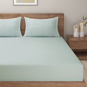 Coral Geometry 250TC Pastel Cotton Satin Bedsheet Set