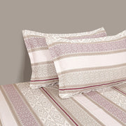 Geometric Mosaic 210TC Blush Stripe Serenity Bedsheet Set