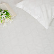 Majestic Weave 250TC White Cotton Satin Bedsheet Set