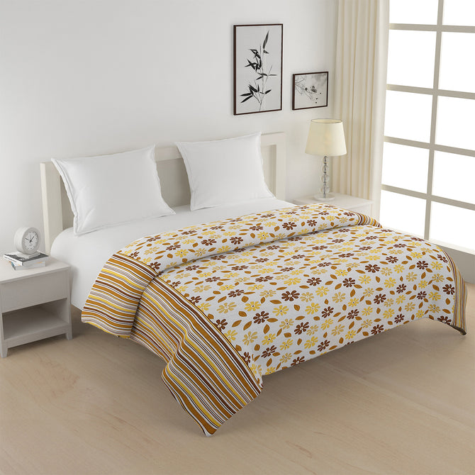 cheerful yellow bedding, daisy print bed set, soft cotton sheets, sunny bedroom design, hypoallergenic bedding, all-season comforter, vibrant floral pattern, quality cotton bedding, 160 thread count luxury, fresh spring bedroom style, bright and bold bed linen.