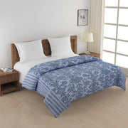 Ethnic motif bedding, 160TC cotton sheets, Luxury blue bedding, Durable cotton bedspread, Soft cotton bed set, Large pattern comforter, Sophisticated bedroom decor, Blue and grey bedding, Contemporary bedroom design, Machine washable cotton set, Stylish bedclothes ensemble, Elegant bedding collection, Bedroom style upgrade, Calm sleeping environment, and Serene bedroom colors come together to create a tranquil and stylish atmosphere for your bedroom.