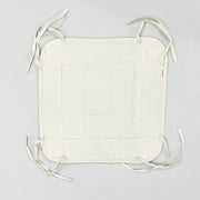 Dual Tone Cream Ethnic Motif Square Bread Basket