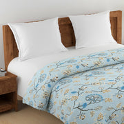 English garden bedding, 210TC floral sheets, 100% cotton comforter, pastel sea green duvet cover, pastel brown bedspread, English floral patterns, soft cotton bedding, high thread count luxury, delicate flower design, botanical bedroom decor, sophisticated home textiles, durable cotton fabric, hypoallergenic bedding set, green and cream floral, blue and beige bedroom, traditional English style, modern pastel hues, garden-inspired linens, creamy floral motif, tranquil bedroom design.