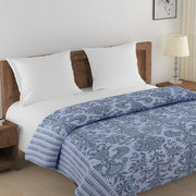 Ethnic motif bedding, 160TC cotton sheets, Luxury blue bedding, Durable cotton bedspread, Soft cotton bed set, Large pattern comforter, Sophisticated bedroom decor, Blue and grey bedding, Contemporary bedroom design, Machine washable cotton set, Stylish bedclothes ensemble, Elegant bedding collection, Bedroom style upgrade, Calm sleeping environment, and Serene bedroom colors come together to create a tranquil and stylish atmosphere for your bedroom.