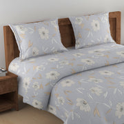 200TC Cotton Bedding Set, Grey Floral Bed Sheets, Muted Floral Bedding, Large Pattern Duvet Cover, Luxury Cotton Bed Linen, Elegant Floral Bedspread, Hypoallergenic Cotton Comforter, Soft Touch Bedding Set, Modern Floral Bedroom Decor, 100% Cotton Sheets, Tranquil Floral Design, Breathable Cotton Bedding, Durable Cotton Bed Set, Bedroom Style Update, Contemporary Bedding, Soft Grey Bedding, Premium Bed Linen, Artistic Bedroom Accent, Nature-Inspired Bed Set, Comfort Sleep Bedding