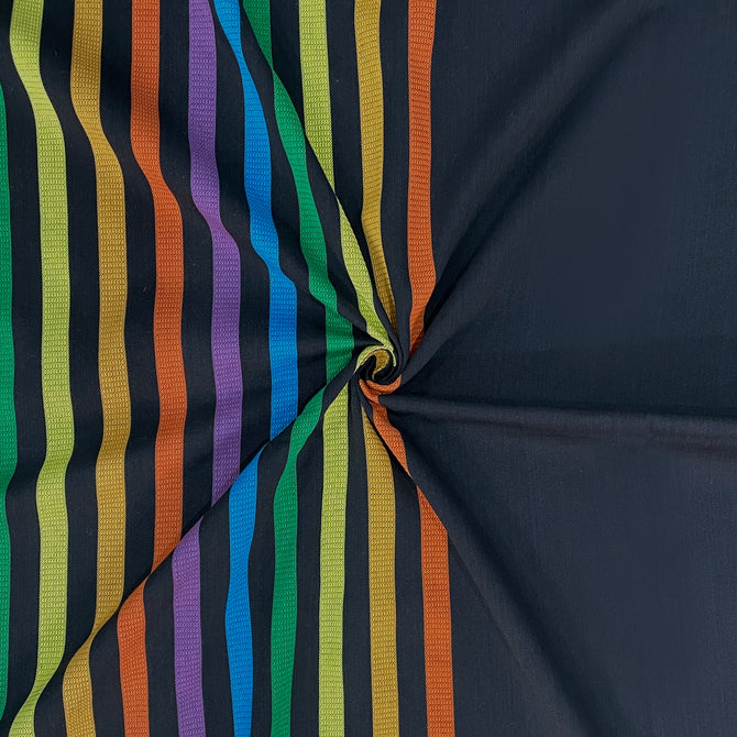 yarn-dyed cotton bedsheet, 240TC striped bedding, luxury multicolor stripes, elegant cotton linens, black stripe bedspread, vibrant bedroom design, high-quality stripe sheets, durable dyed fabric, contemporary bed decor, colorful bedding style, sophisticated bed linens, premium cotton comfort, artistic stripe pattern