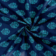 Buti print bedsheet set, 200TC cotton bedding, ethnic motif sheets, blue and teal bed linen, deep blue cotton comfort, Indian geometric bedspread, traditional Desi bedroom, artisanal pattern duvet cover, cultural design textiles, quality cotton sleep, serene bedroom palette, geometric booti print