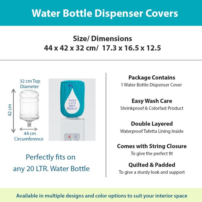 Water is life don't waste it Bottle Dispenser Cover