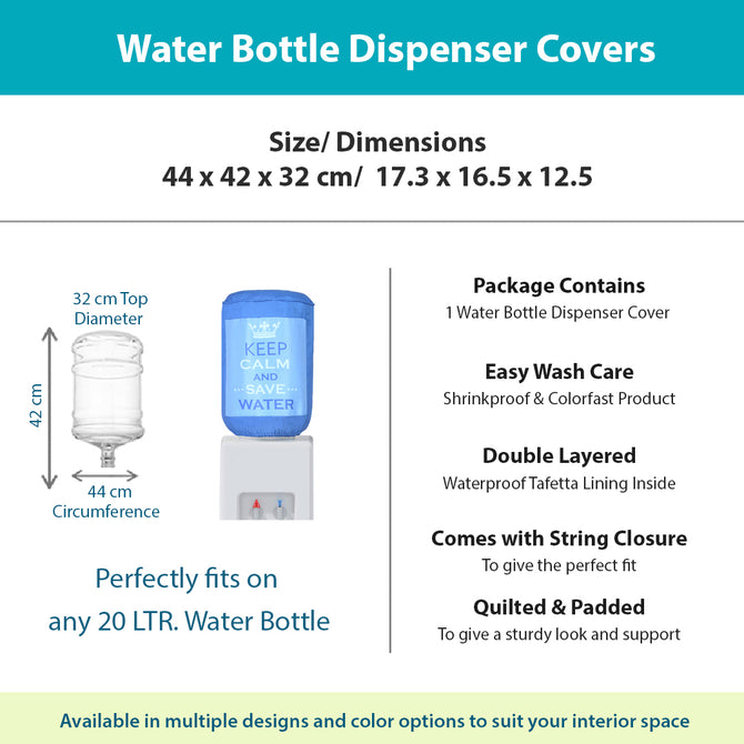 Keep Calm and Save water Bottle Dispenser Cover