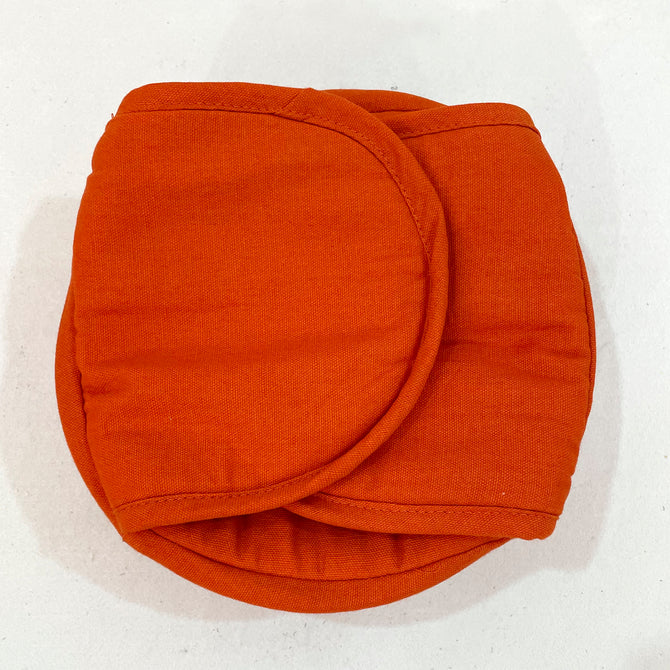 Bright Rust Orange  Solid Round Bread Basket