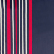 nautical stripe bedsheet, classic cotton bed linen, navy red white stripes, maritime bedroom decor, 200TC cotton sheets, bold striped bedding, crisp bed decor, versatile stripe pattern, breathable cotton bedspread, durable striped bedsheet, stylish bedroom design, clean linear aesthetic