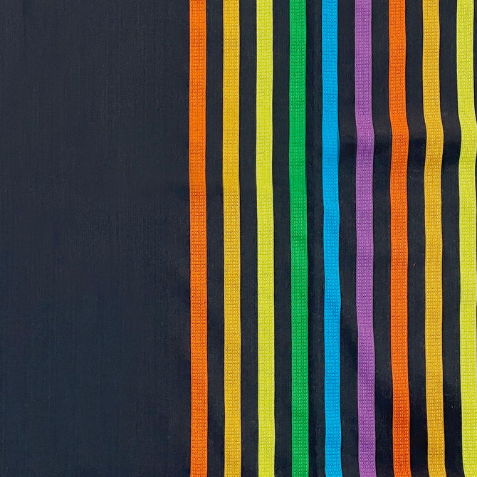 yarn-dyed cotton bedsheet, 240TC striped bedding, luxury multicolor stripes, elegant cotton linens, black stripe bedspread, vibrant bedroom design, high-quality stripe sheets, durable dyed fabric, contemporary bed decor, colorful bedding style, sophisticated bed linens, premium cotton comfort, artistic stripe pattern