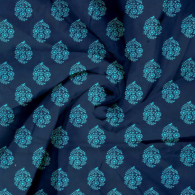 Buti print bedsheet set, 200TC cotton bedding, ethnic motif sheets, blue and teal bed linen, deep blue cotton comfort, Indian geometric bedspread, traditional Desi bedroom, artisanal pattern duvet cover, cultural design textiles, quality cotton sleep, serene bedroom palette, geometric booti print