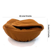 Deep Cinnamon Brown Solid Round Bread Basket