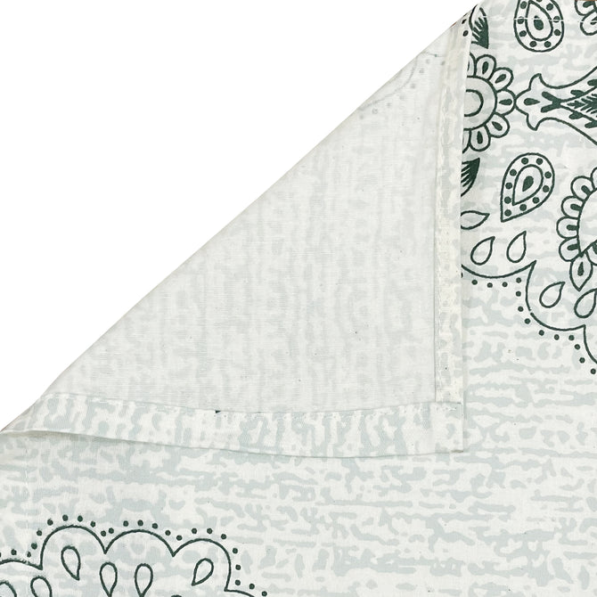 Classic Paisley - Grey Green Cotton Elegance Bedsheet Set