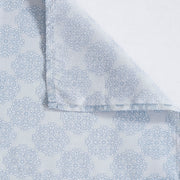 Sky Blue Blossoms 144TC Roto Cotton Bedsheet Set