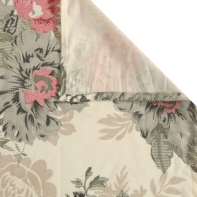 Blossom Haven 250TC Cotton Satin - Pink & Beige Florals Bedsheet Set