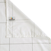 Minimalist Matrix 250TC White Cotton Satin Bedsheet Set